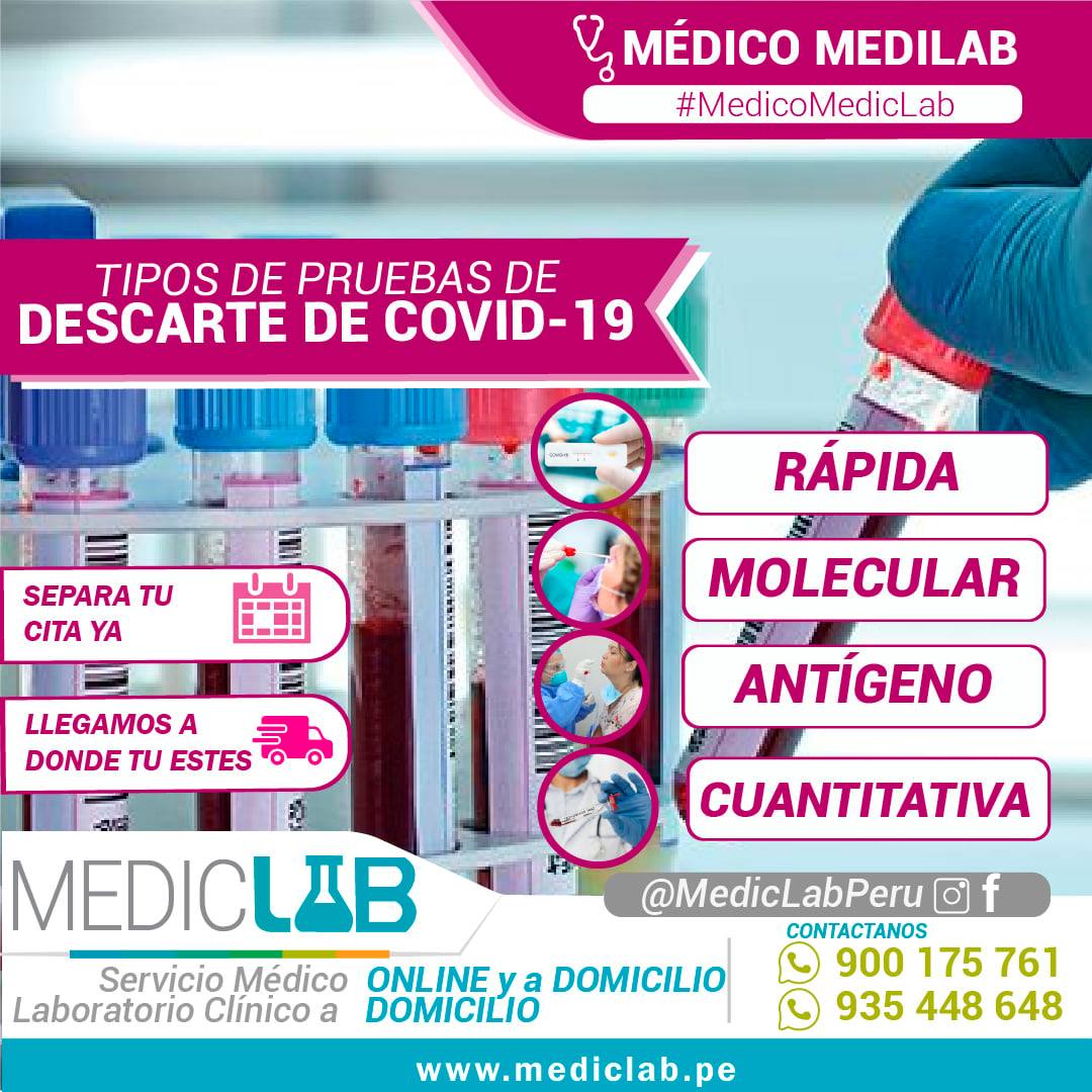 MedicLab Peru - 🚑TIPOS DE PRUEBAS DE DESCARTE DE COVID-19🚑... | Facebook