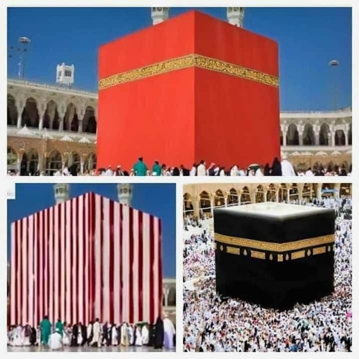مسلمو ا العالم كسوة الكعبة ارتبطت في أذهان الناس بلونها الأسود المعروف وحتى في المسلسلات والافلام التاريخية جسدت كسوة الكعبة بنفس اللون الاسود وهذا خطأ تاريخي فاضح فكسوة الكعبة