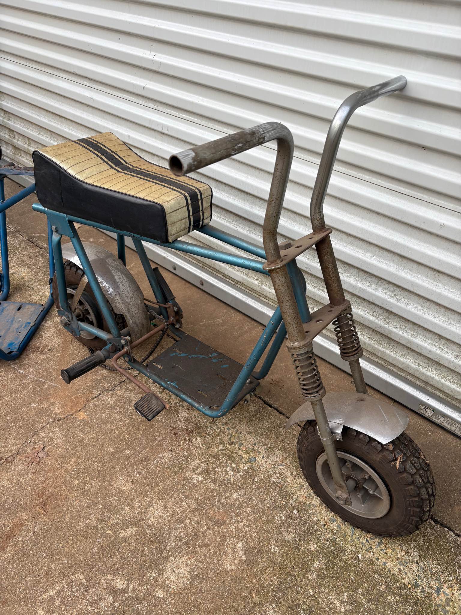 Vintage Huffy Hustler Mini Bike Frame Fork Seat Wheels Etc PLUS extra ...