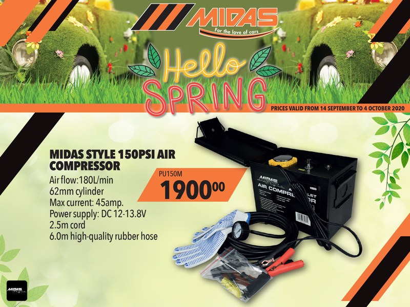 MIDAS - It's Spring time with Midas - Get this Midas Style 150PSI Air ...
