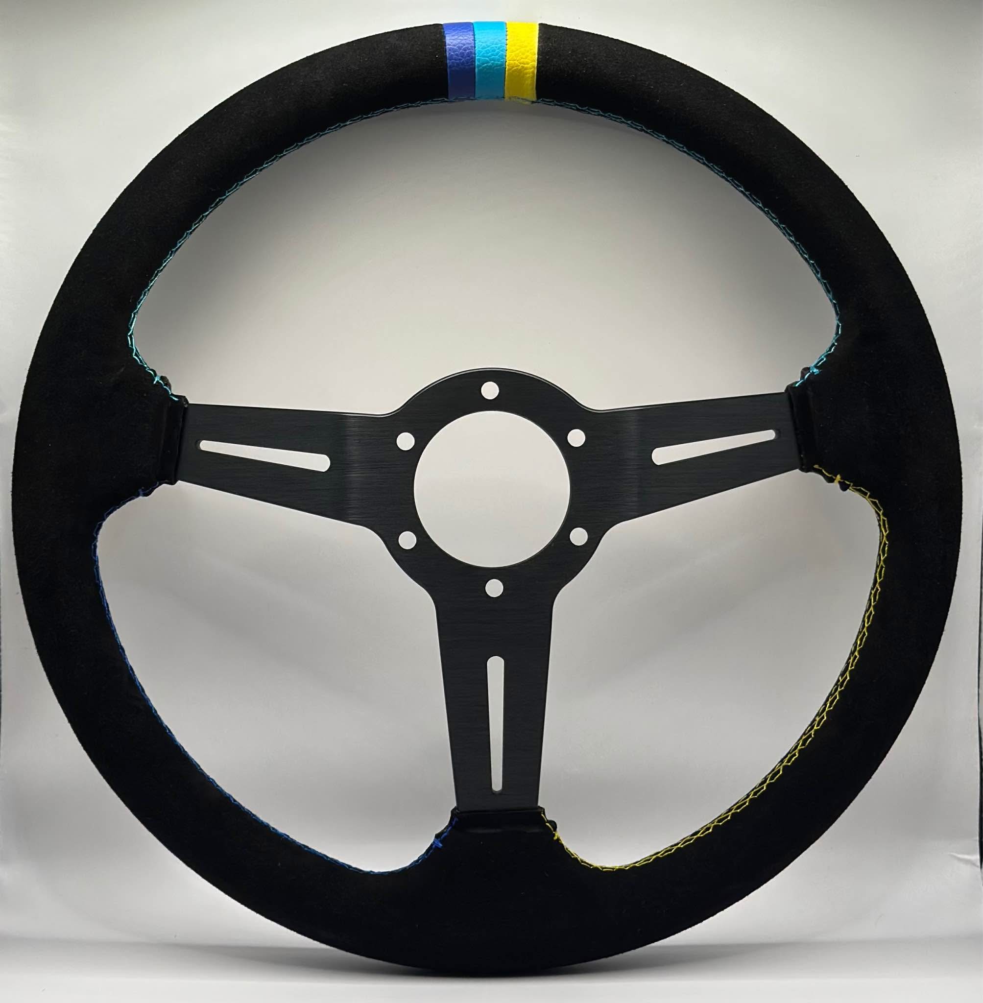 Greddy x Ken Gushi Suede Steering Wheel up for sale! This item is