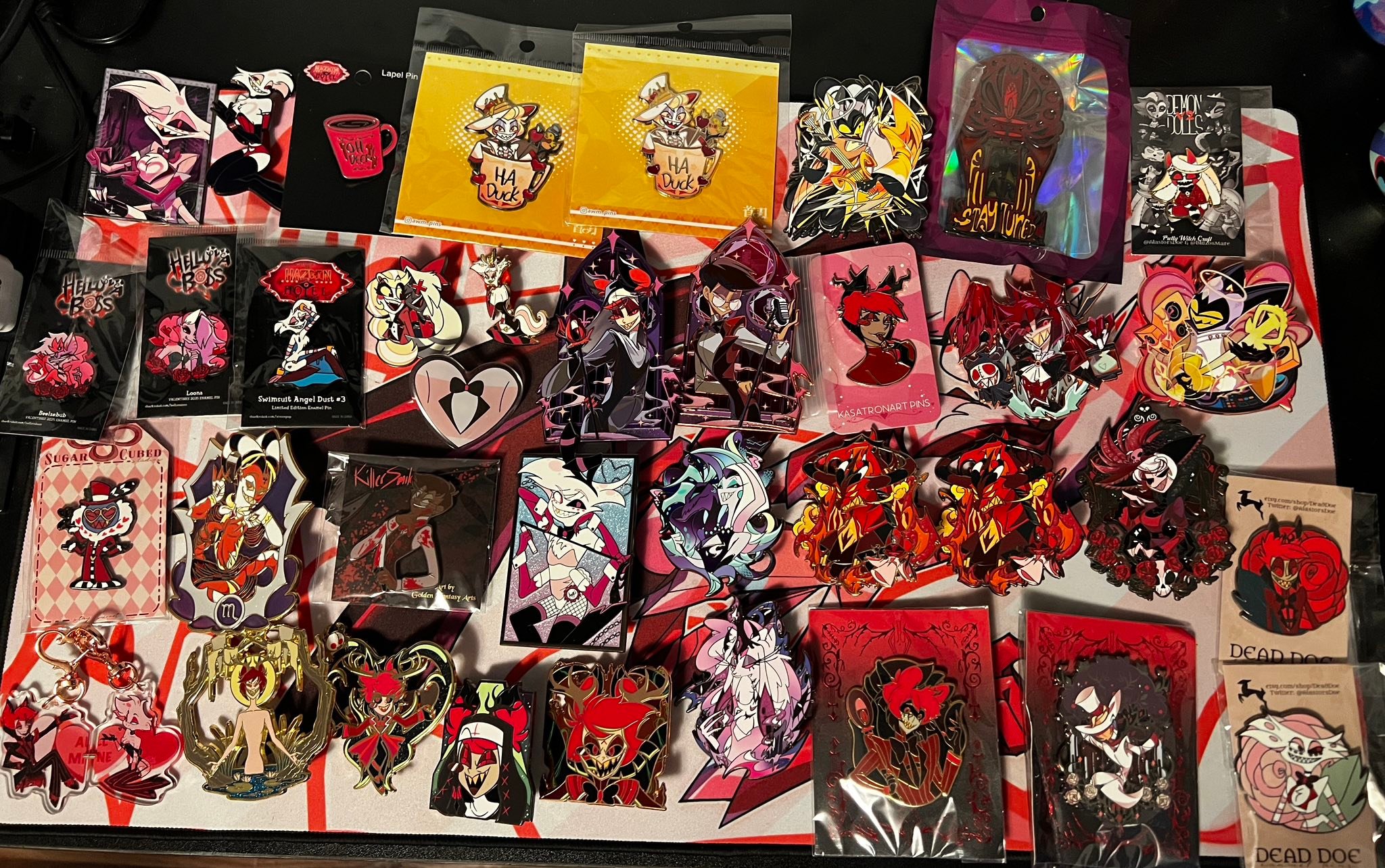 Helluva Boss and Hazbin Hotel pins for sale