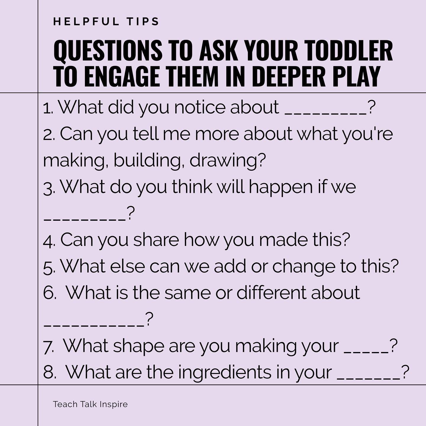 Teach.Talk.Inspire - QUESTIONS TO ASK TO ENGAGE YOUR TODDLER IN DEEPER ...