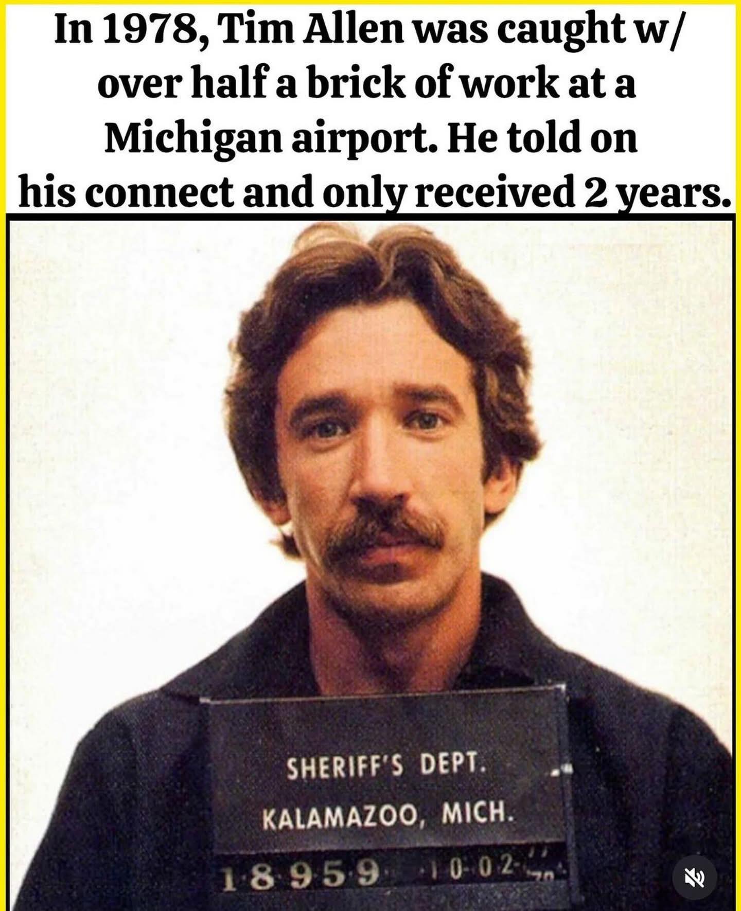 Tim Allen's 1978 drug arrest and sentence