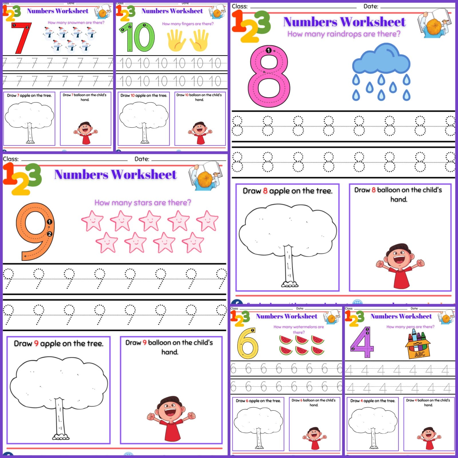 Free Printable Kindergarten Number... - AboutPreschool.net