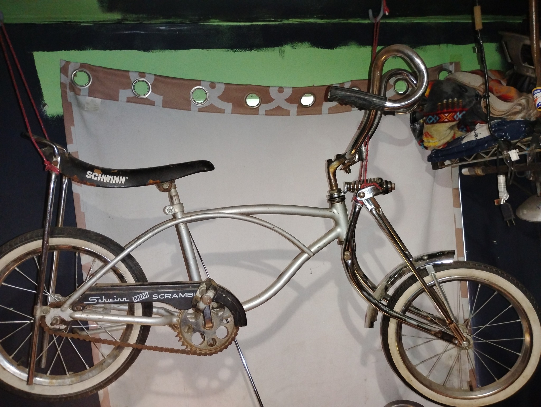 My 74 Schwinn 16in Mini Scrambler with a few modifications. Needs