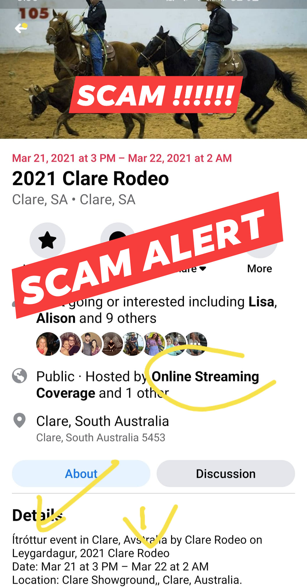 Clare Rodeo - !!SCAM ALERT!! This is a fake event