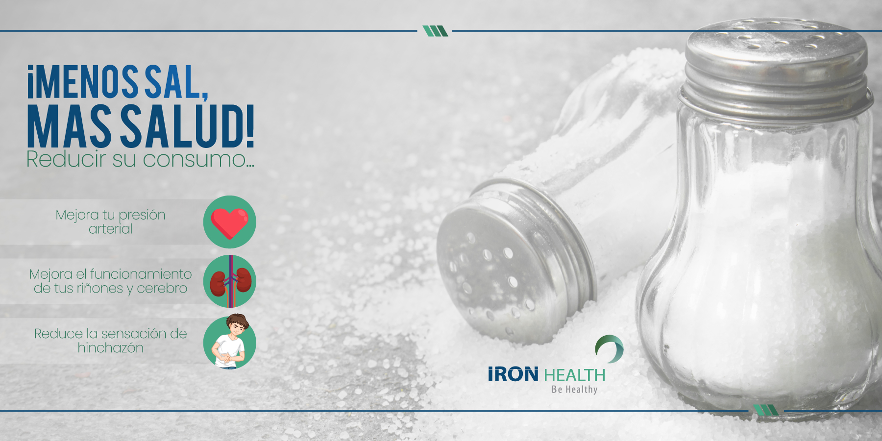 Iron Health - ¿Sabías que el exceso de sal en la dieta incrementa la ...