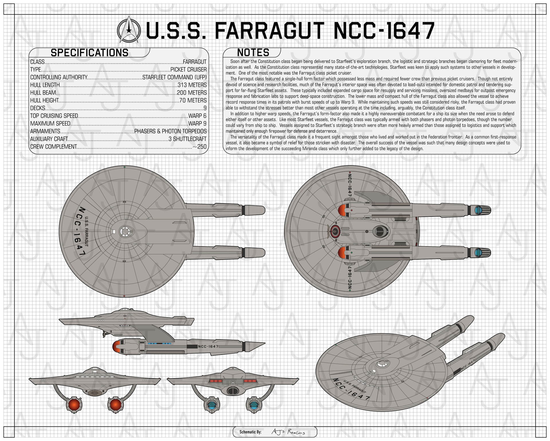 USS Farragut cruiser from Star Trek: Strange New Worlds