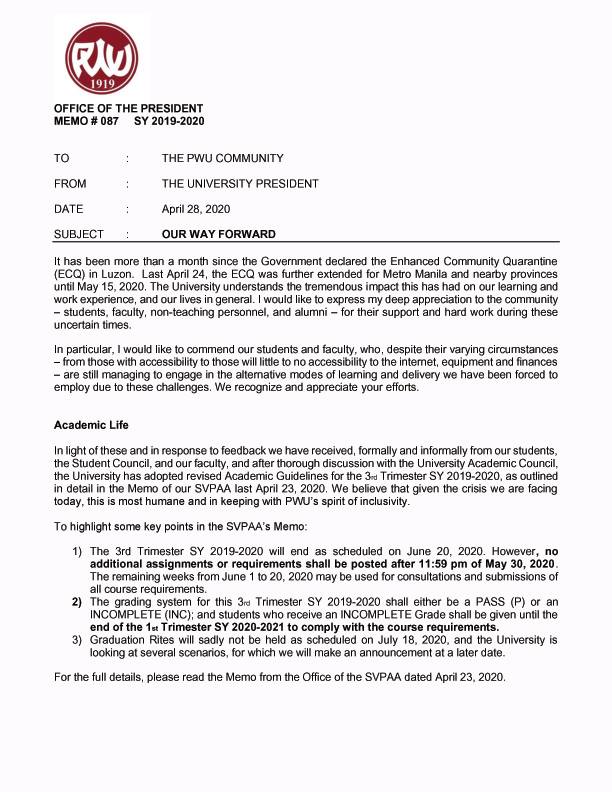 Philippine Women's... - Philippine Women's University - PWU