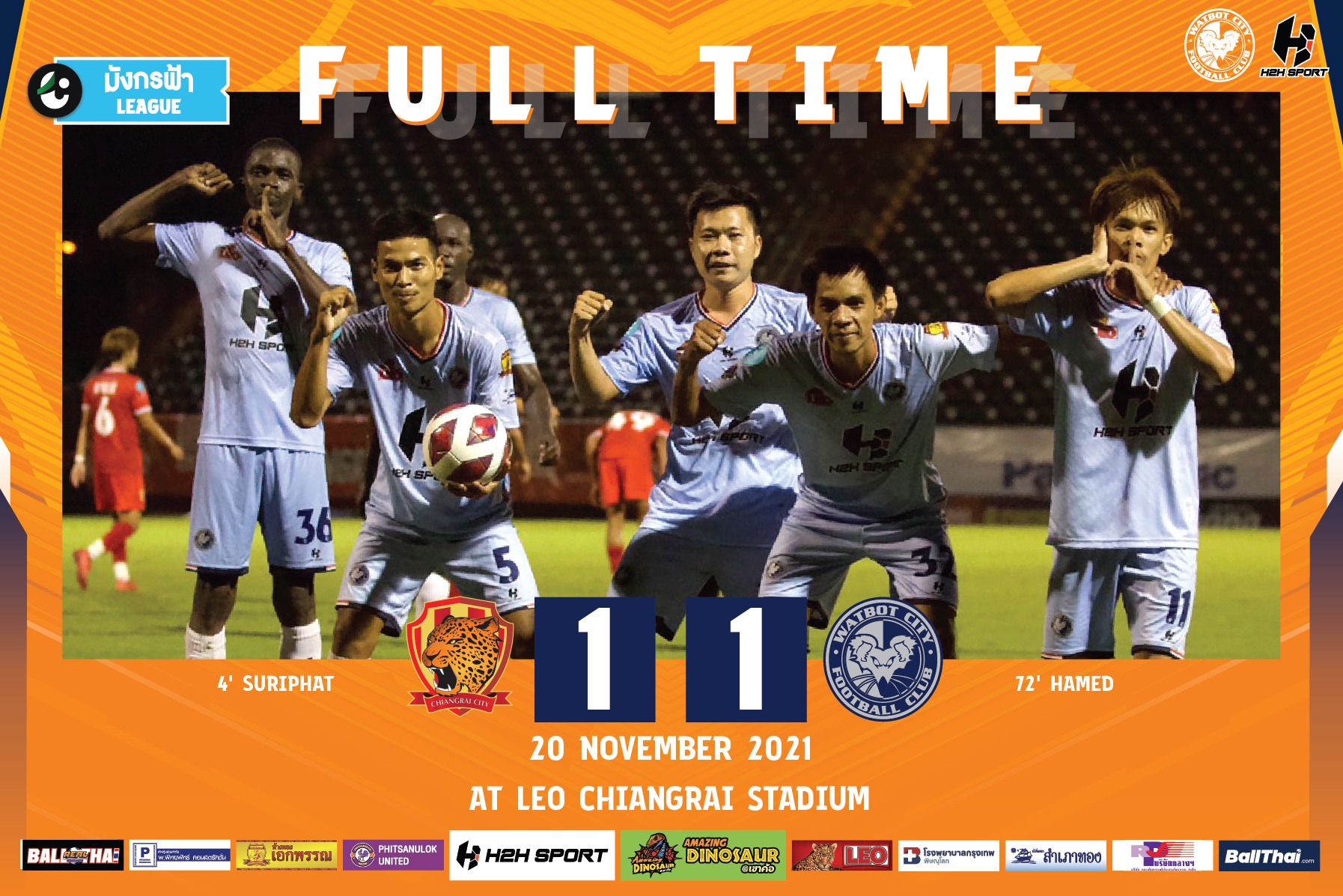 #FULLTIME วัดโบสถ์ ซิตี้... - Phitsanulok Unity Football Club | Facebook