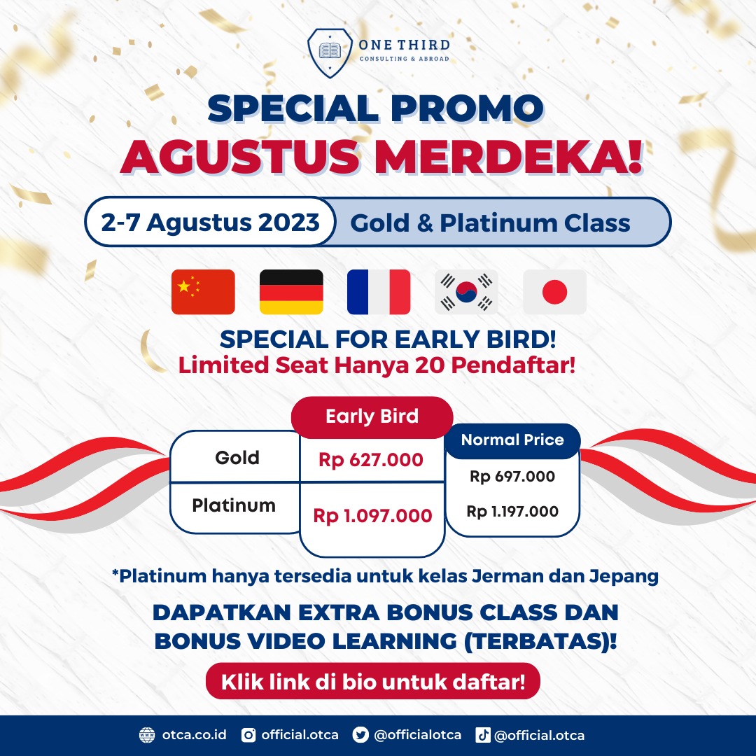 BONUS CLASS SPECIAL... - One Third Consulting & Abroad