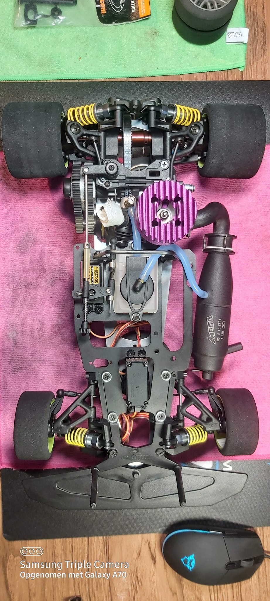 this is my serpent impact m2. normally it is a 4wd but i made it