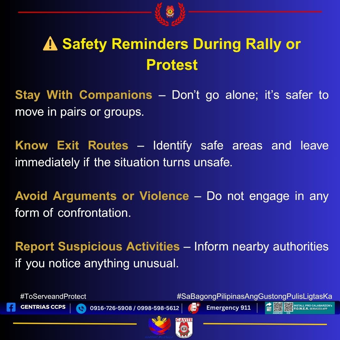 Gen Trias - SAFETY TIPS ON ATTENDING RALLY # ...