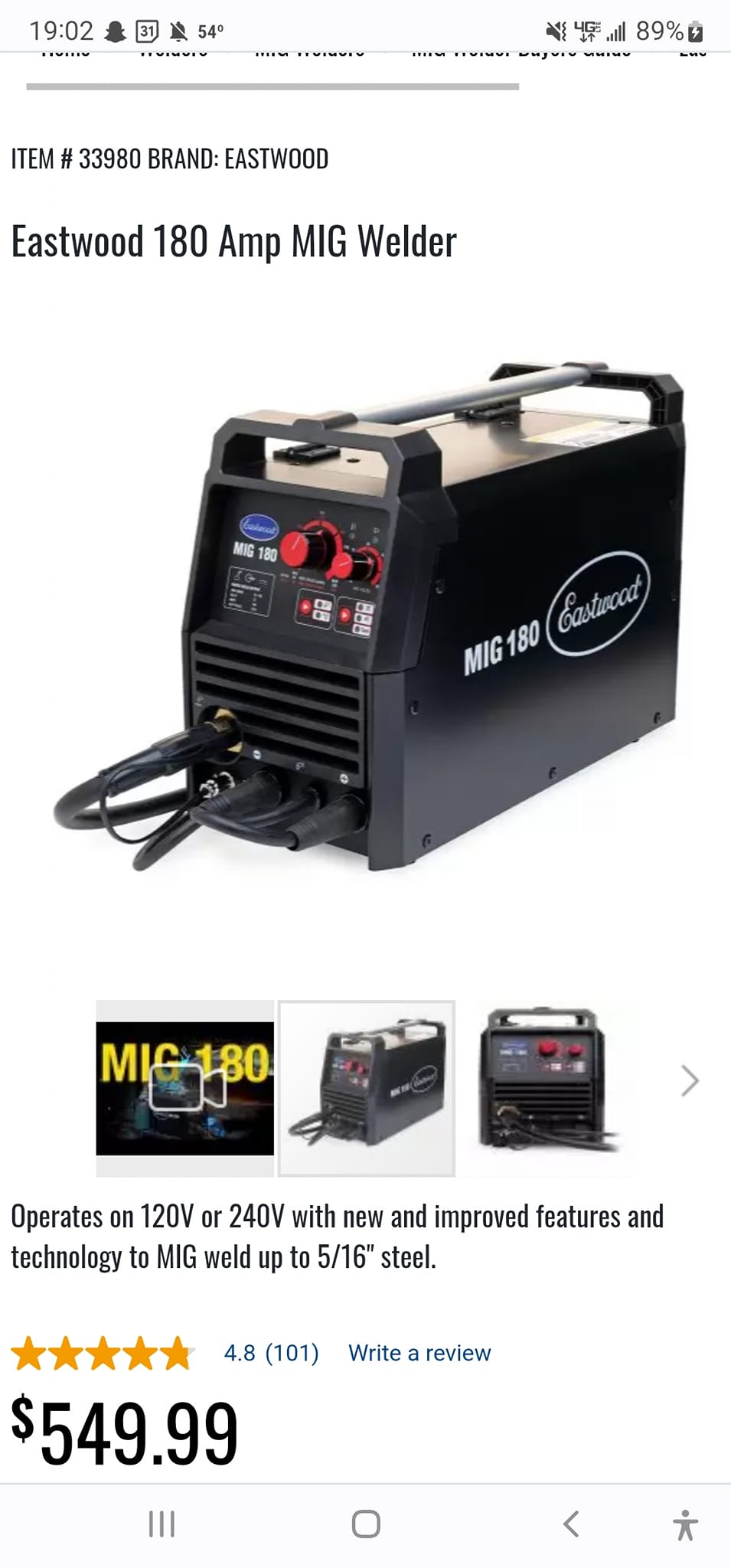 Recommendations for a 110v MIG welder for automotive repair and