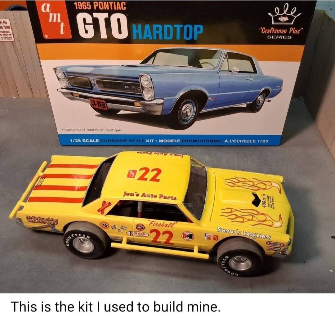 Kit bashed a favorite, the AMT '65 GTO Modified Stocker.