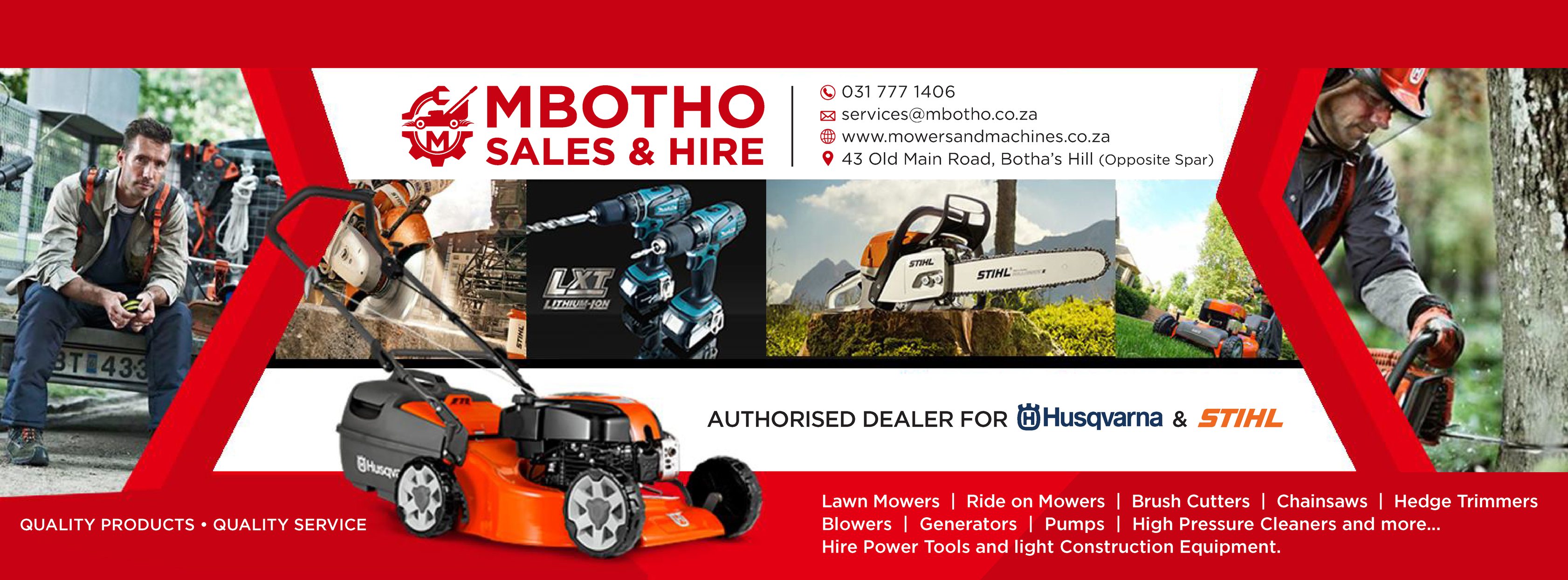 Mbotho Sales & Hire | Botha's Hill