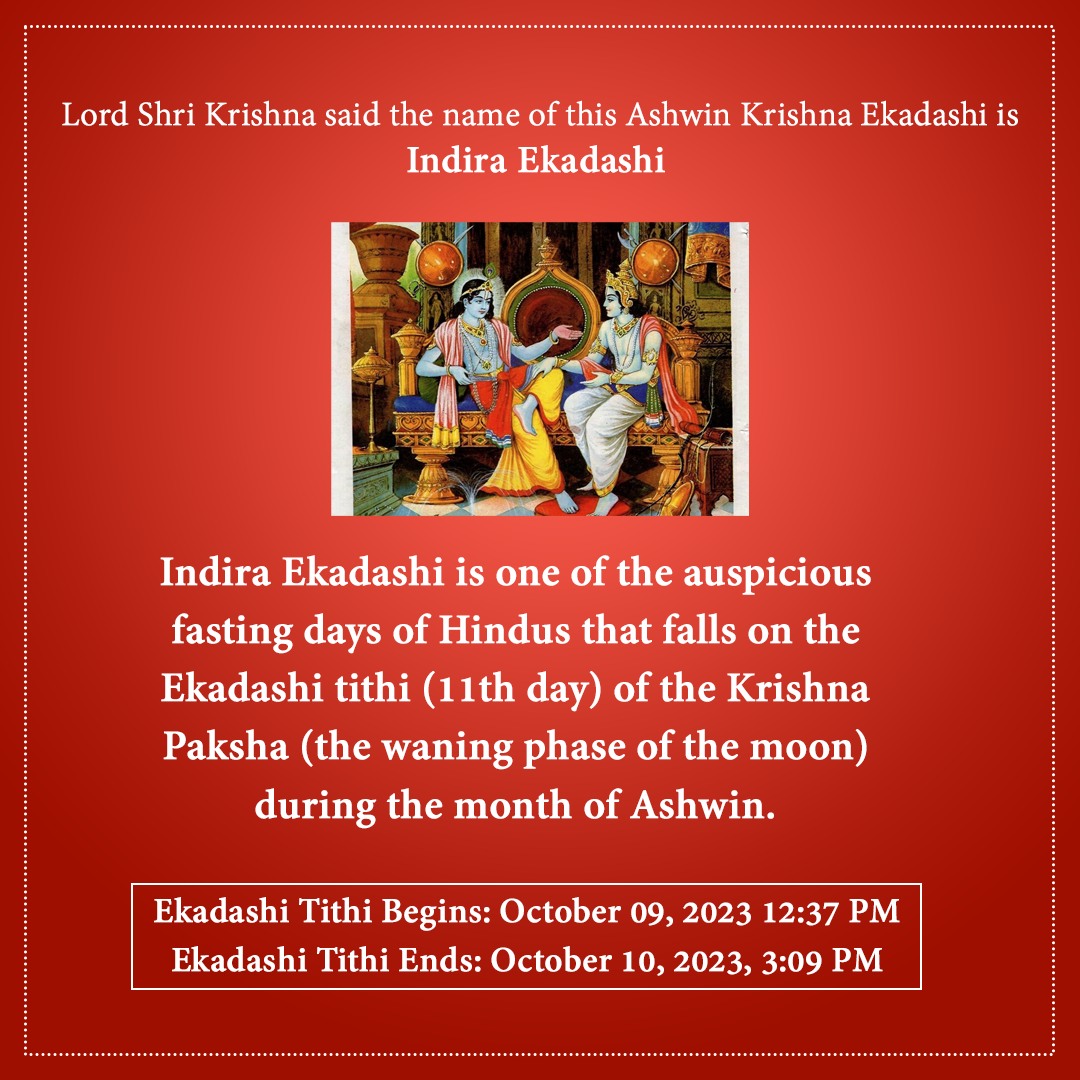 Devaseva - 🌟 Indira Ekadashi holds immense significance in...