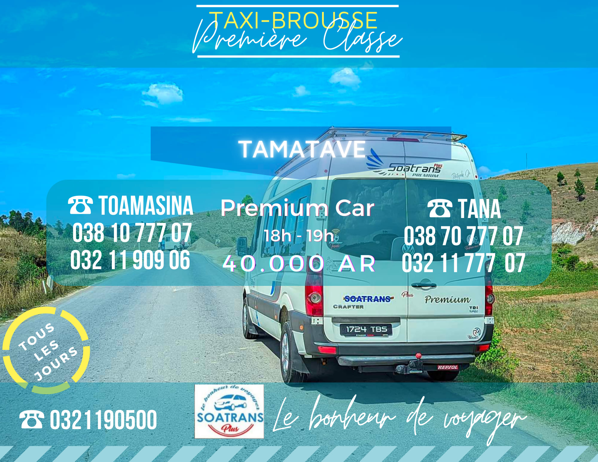 SoatransPlus - 🚌🚌 Tamatave >>> Tana >>> Antsirabe 🚌🚌 🚍 Départ 18h # ...