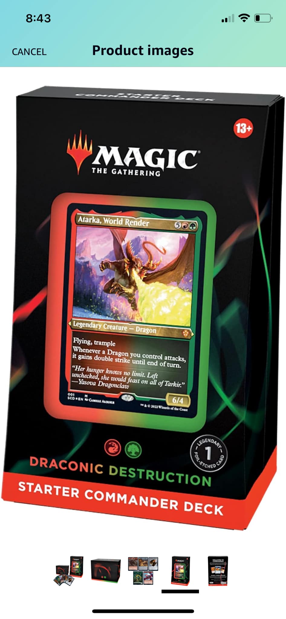 mtg atarka commander deck Magic: The Gathering Starter  Draconic Destruction (Red-Green) | Ready-to-Play Deck for Beginners and Fans | Ages 13+ including a foil Is the Atarka precon deck
