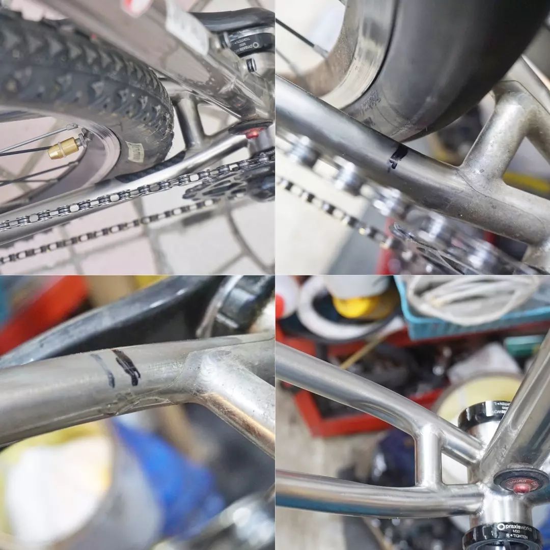 TakeOut Bike - Chainstay Dimple TITANIUM 작업 700X42C 사용... | Facebook