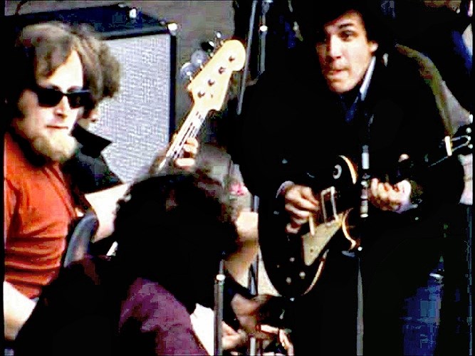 1967Al Kooper, Buddy Miles & Harvey Brooks at the Monterey Pop