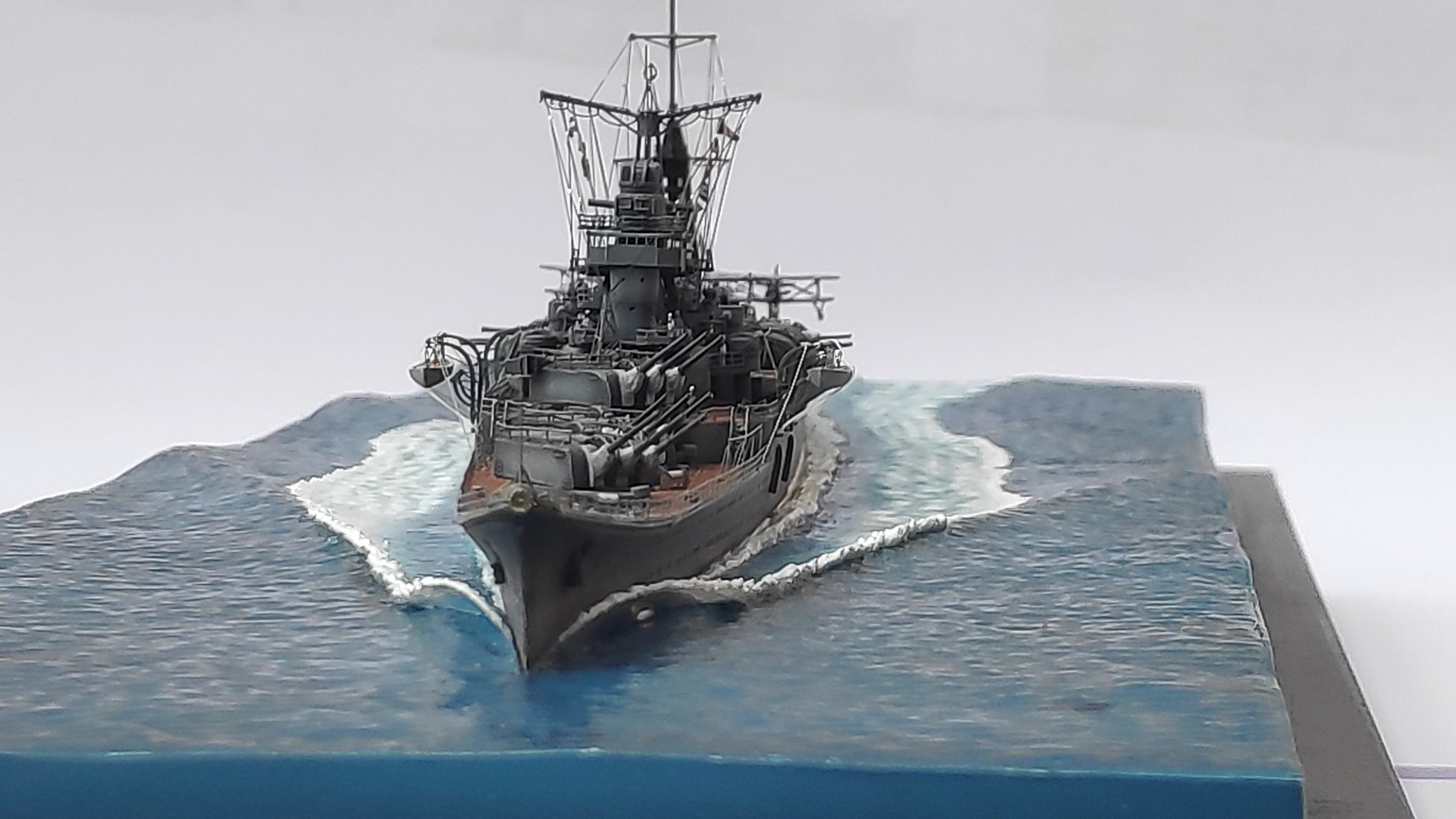 Tamiya IJN Kumano light cruiser model completed with Five Star kit