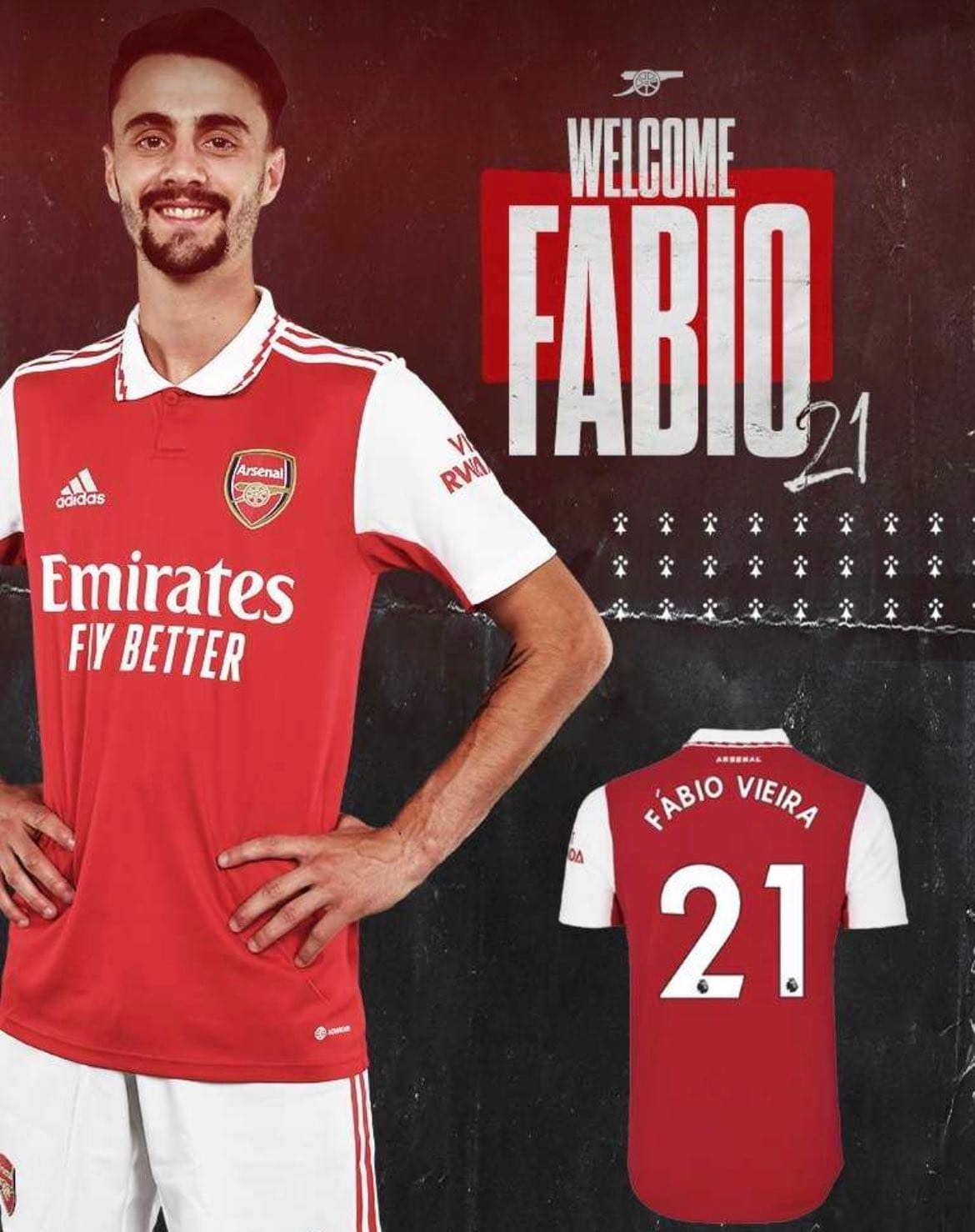 According to multiple reports Fabio Vieira will wear number 21 at