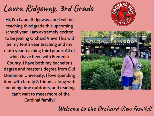 Orchard - Hello OVES families! Please join us in welcoming Laura ...