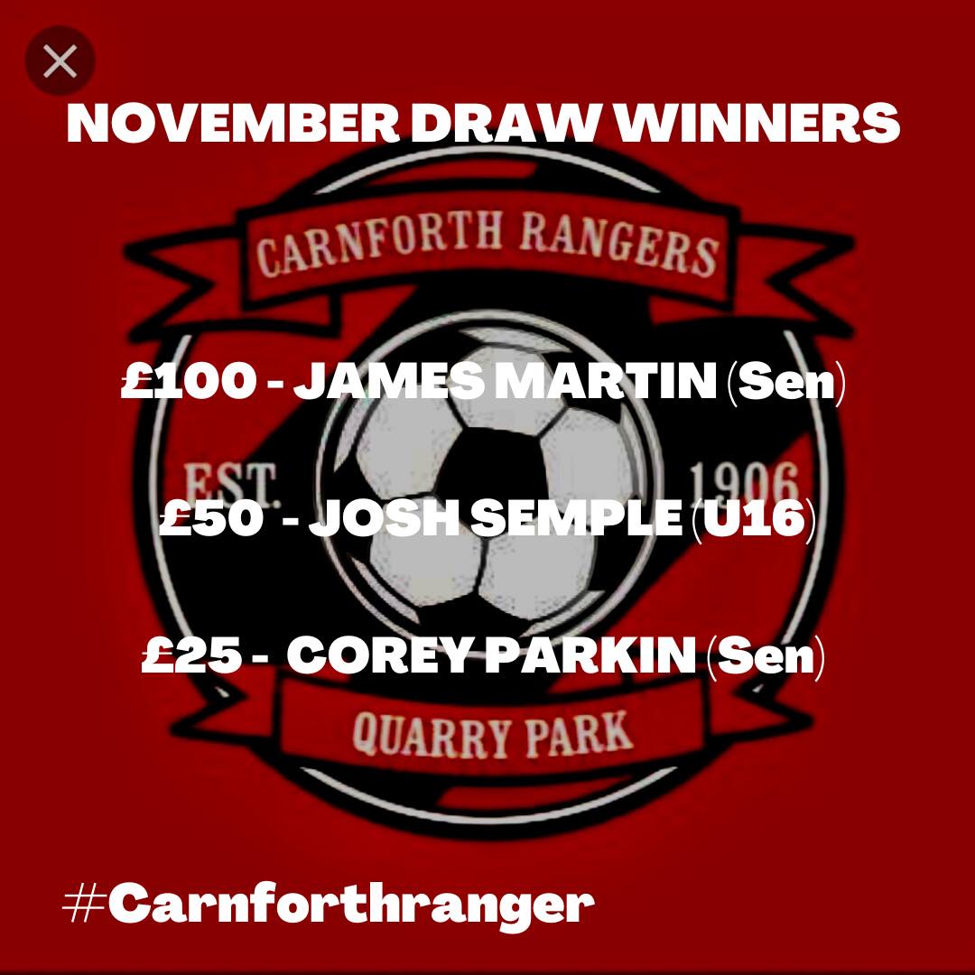Carnforth - Congratulations to our November draw winners 👏 | Facebook