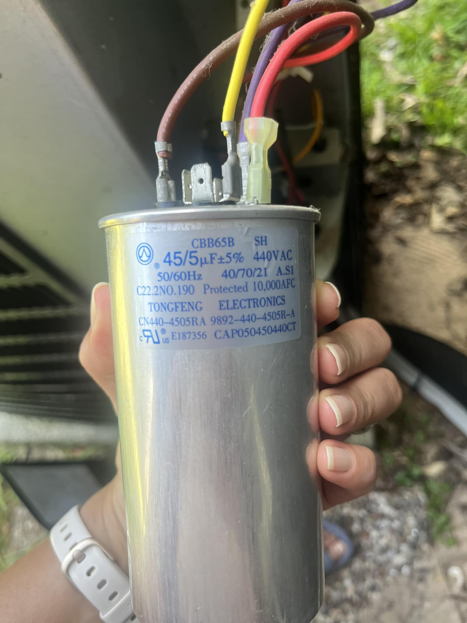 Dual Run Capacitor - TP-CAP-45/5/440 | Fast Shipping - Repair Clinic