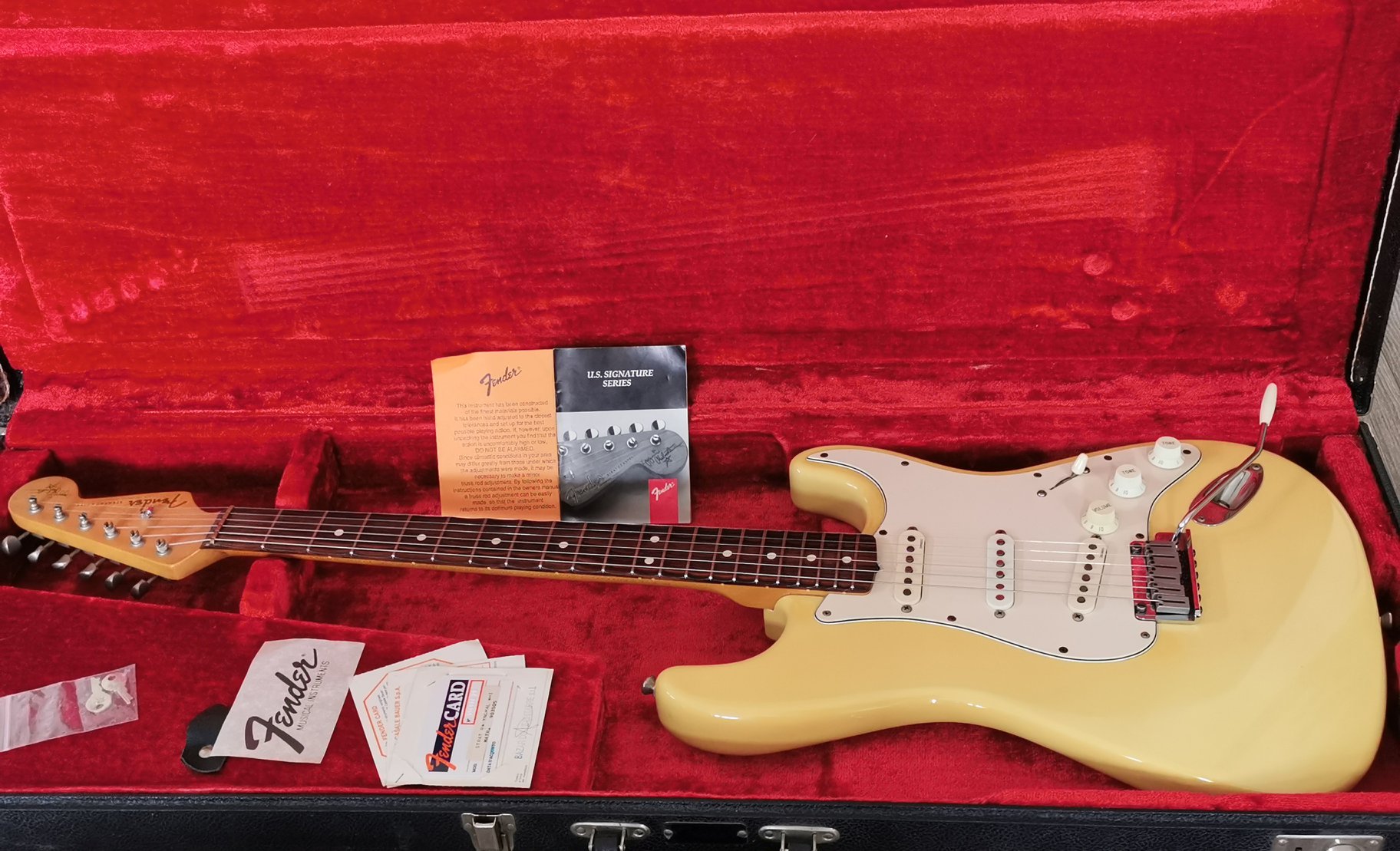 (極美品)Fender USA Yngwie Malmsteen 1989年製 Fender Stratocaster Yngwie Malmsteen YJM 1989 Olympic White