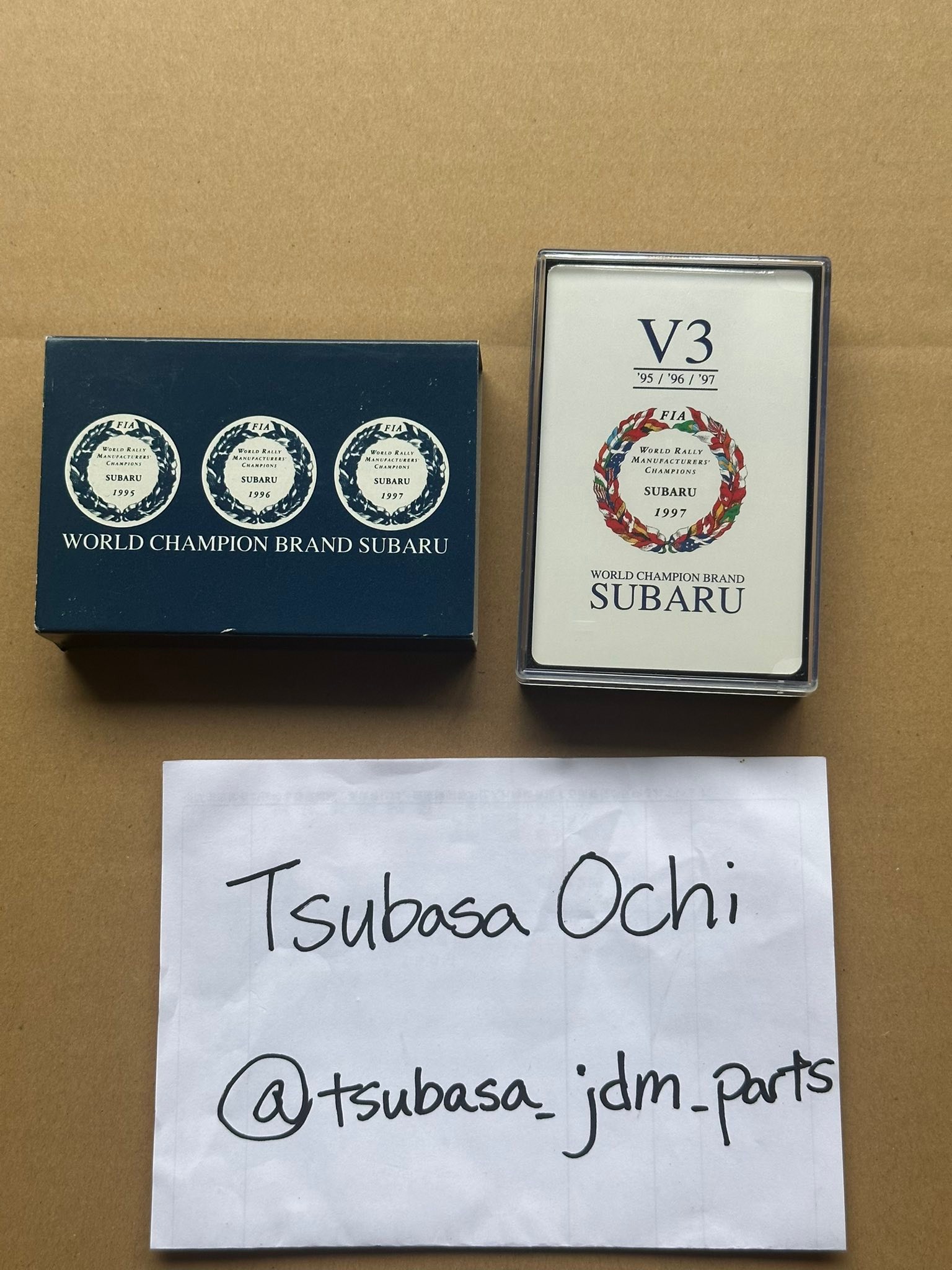 Subaru Motorsports USA patch and pin sets for collectors