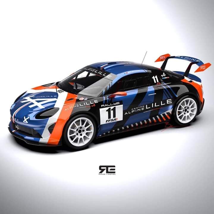 Décalcomanies Alpine A110 RGT Rallye Du Mont Blanc 2020 - échelle 1/18, Ref 2329