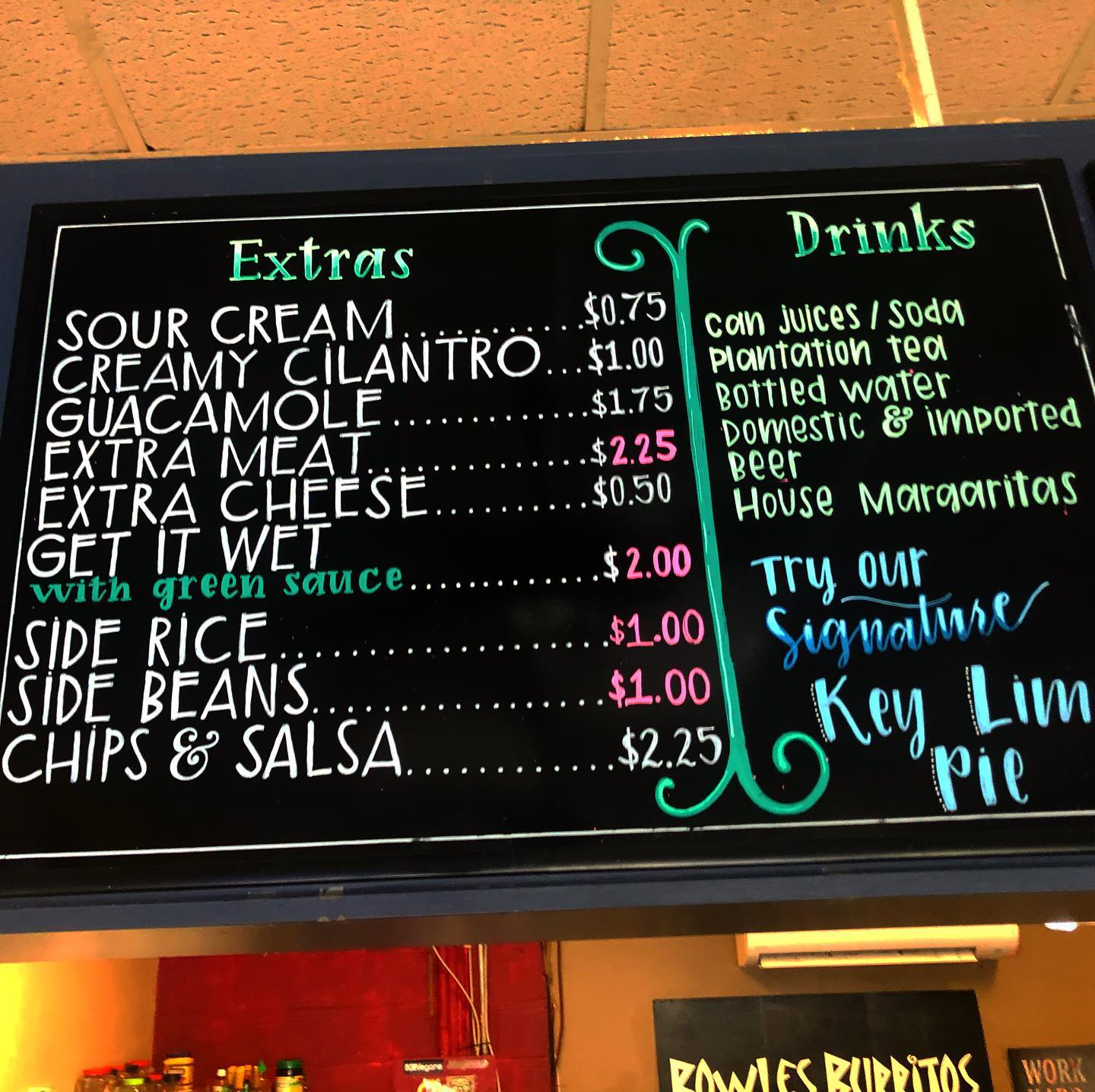 Bowles Burritos Home Kailua, Honolulu County, Hawaii Menu, Prices