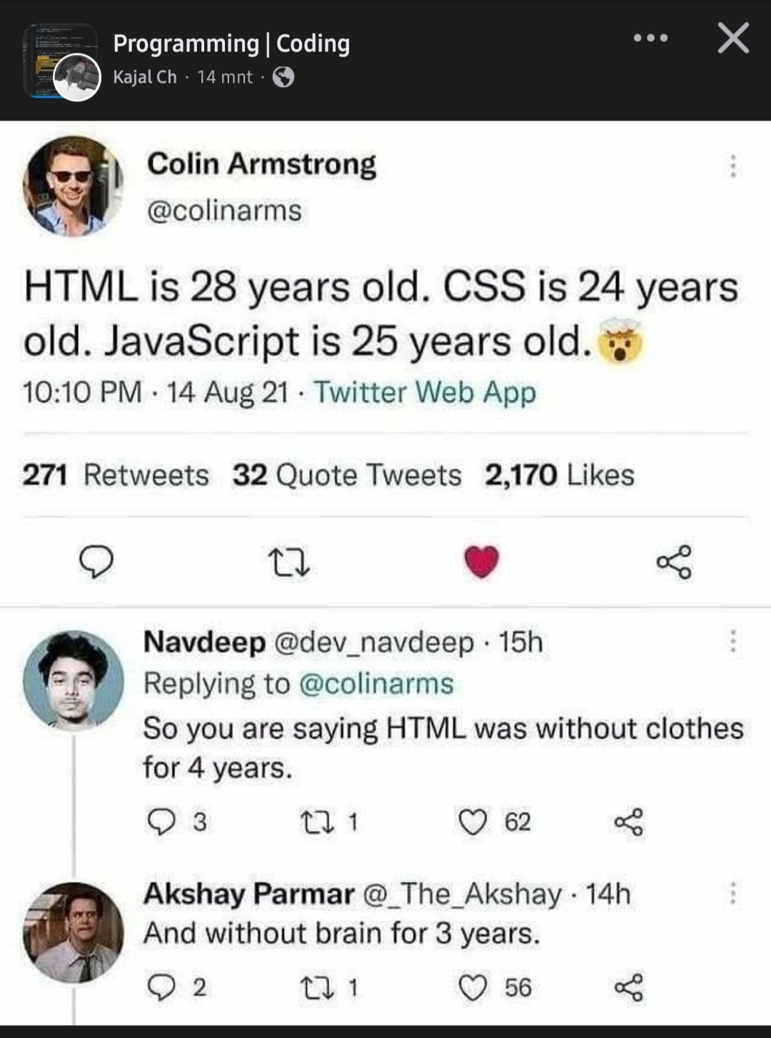 average progammer | Facebook