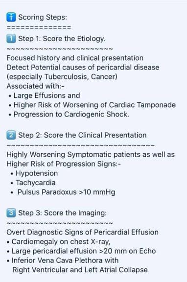 CCU - ⛳️ New Scoring System for Triage of Cardiac Tamponade