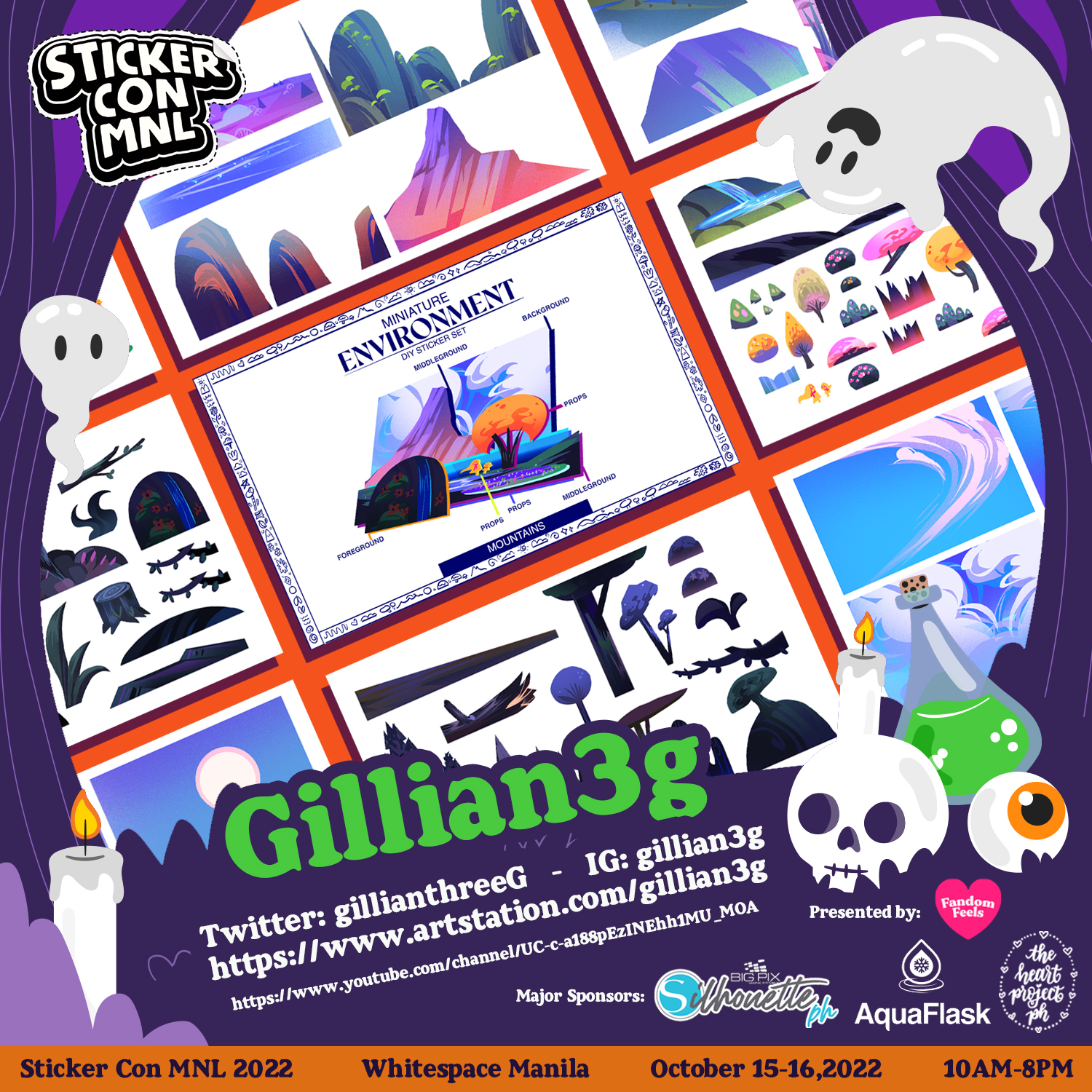 Sticker - SCM 2022 EXHIBITOR SPOTLIGHT 071: 👻 Gillian3g 👻 Gillian is a ...
