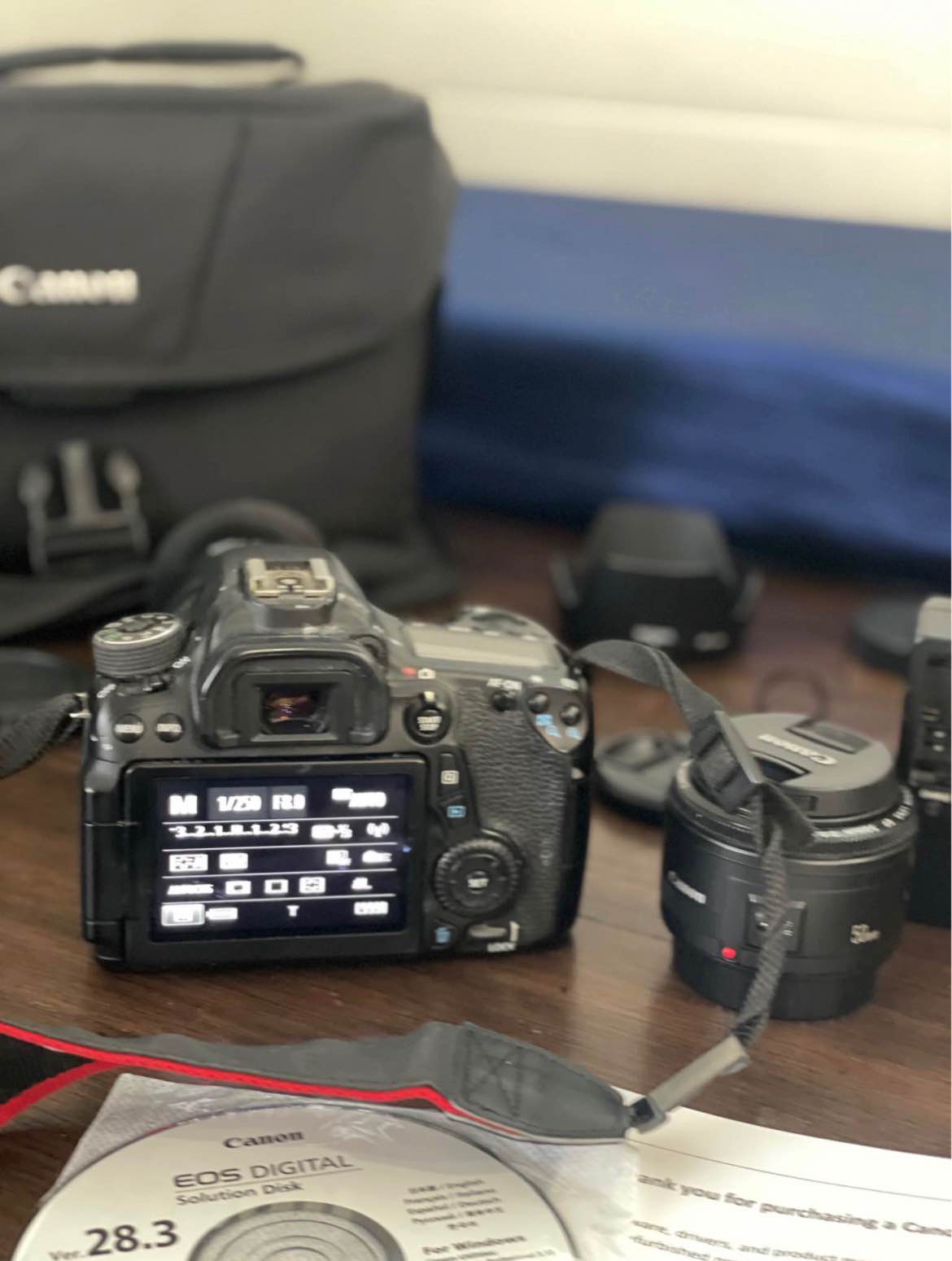 Canon EOS 70D DSLR Camera + Sigma 18–250mm Lens + Canon 50mm f/1.8 Lens ...