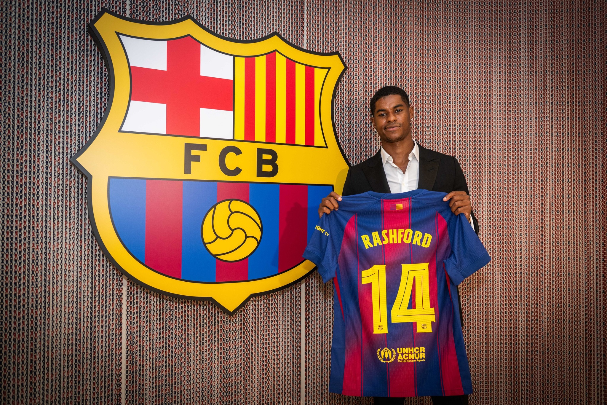 Mascherano and Rashford Barcelona's number 14 shirt was previously