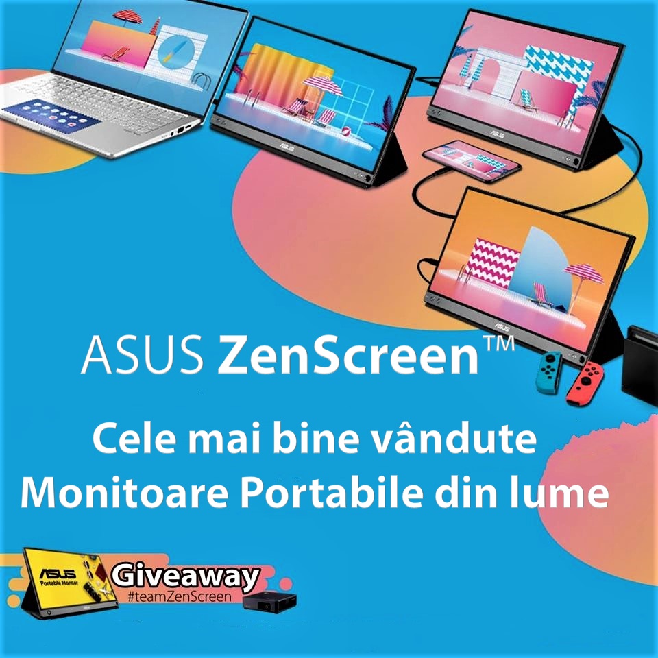 ASUS - 🎁💥🚨CONCURS🚨💥🎁 Poți face parte din echipa #ZenScreen...