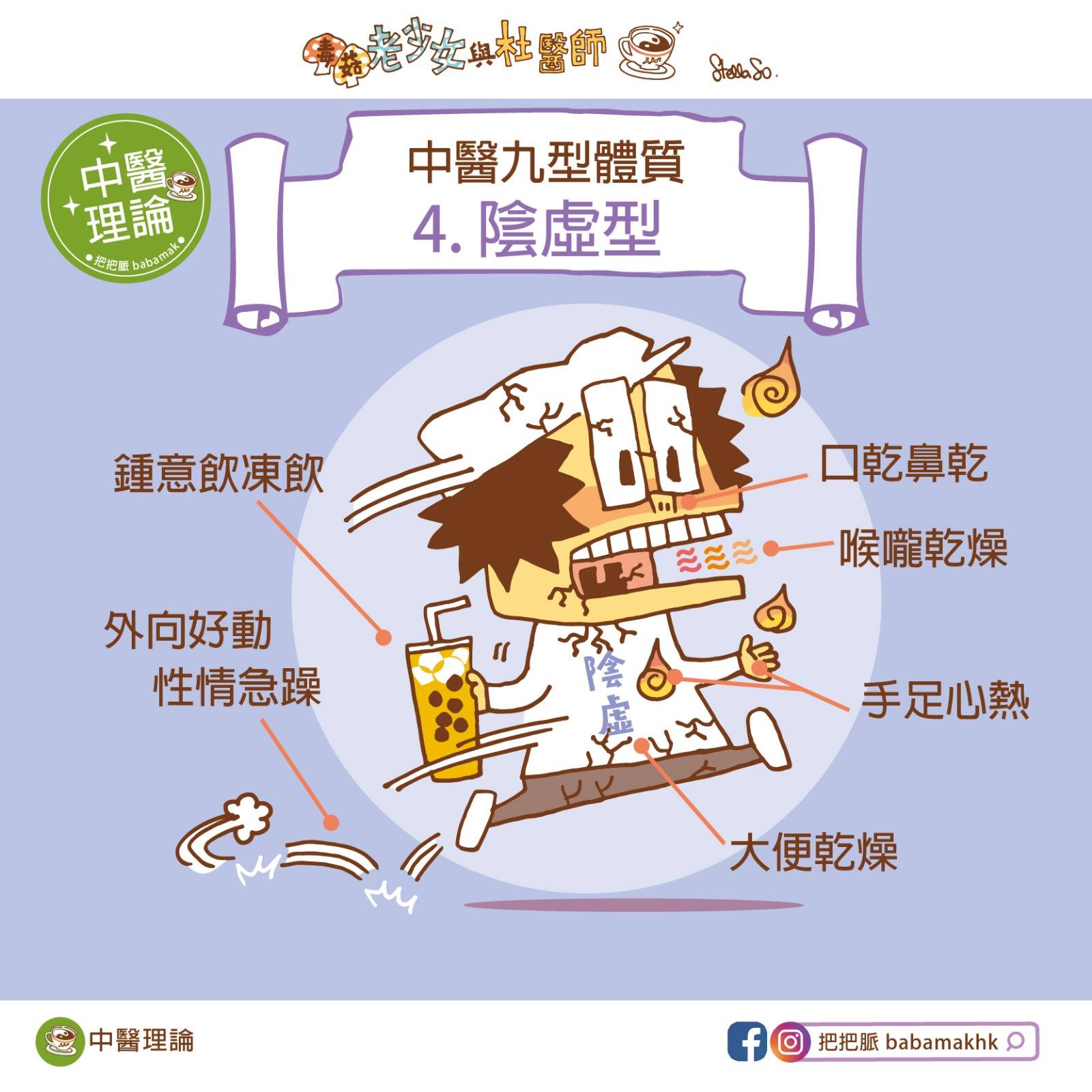 把把脈 中醫養生 - 【中醫9型體質攻略】第4型《陰虛型》 #好dry點算好 #12點叫係早瞓 #體質攻略... | Facebook