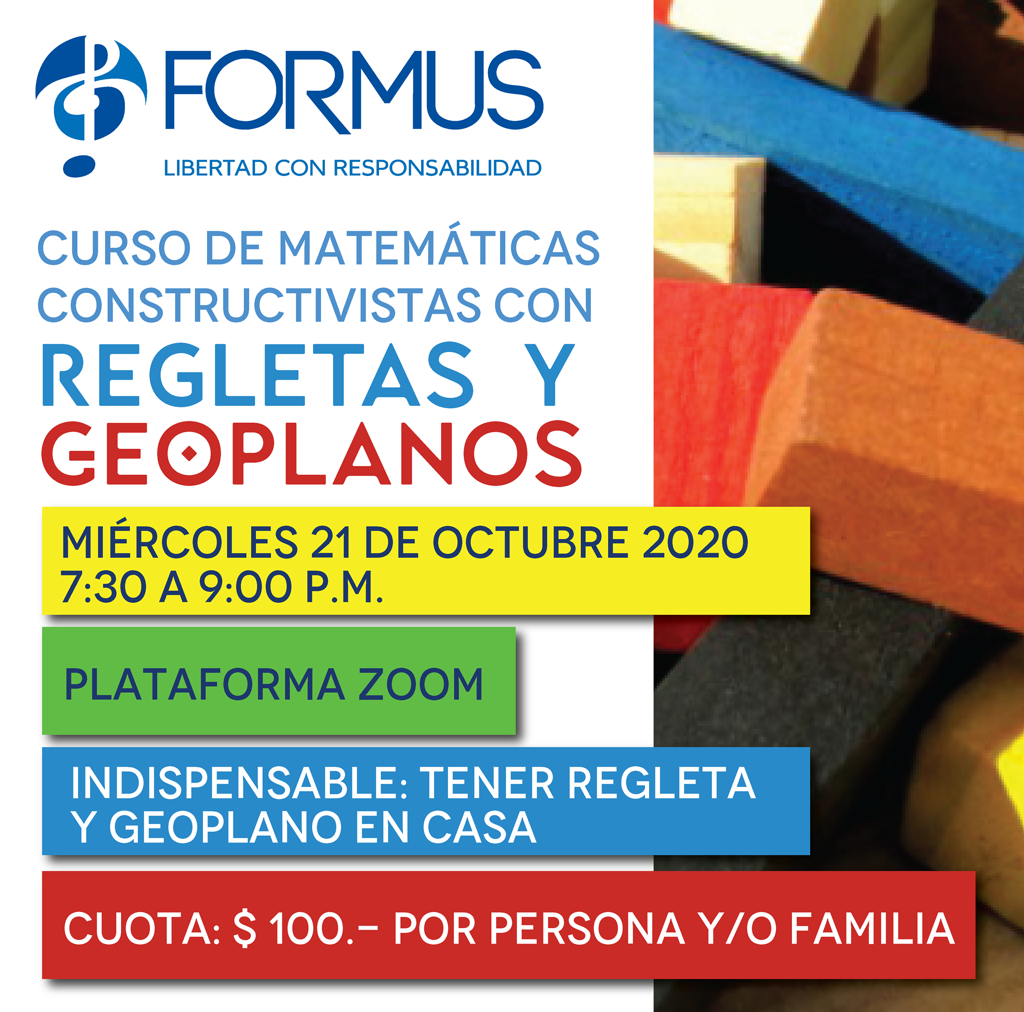 Formus - Curso: Matemáticas Constructivistas con Regletas... | Facebook