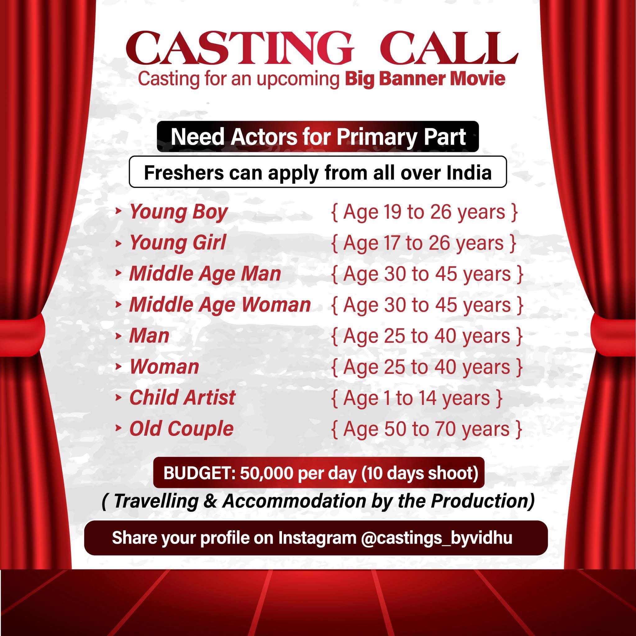 OTT Web Series Audition Casting Calls | No Artist card , No ...