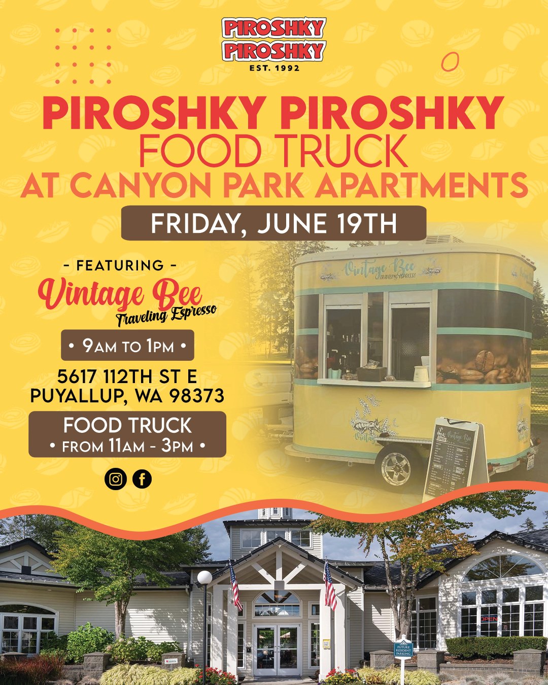 BACK IN PUYALLUP!! We're back... - Piroshky Piroshky Bakery