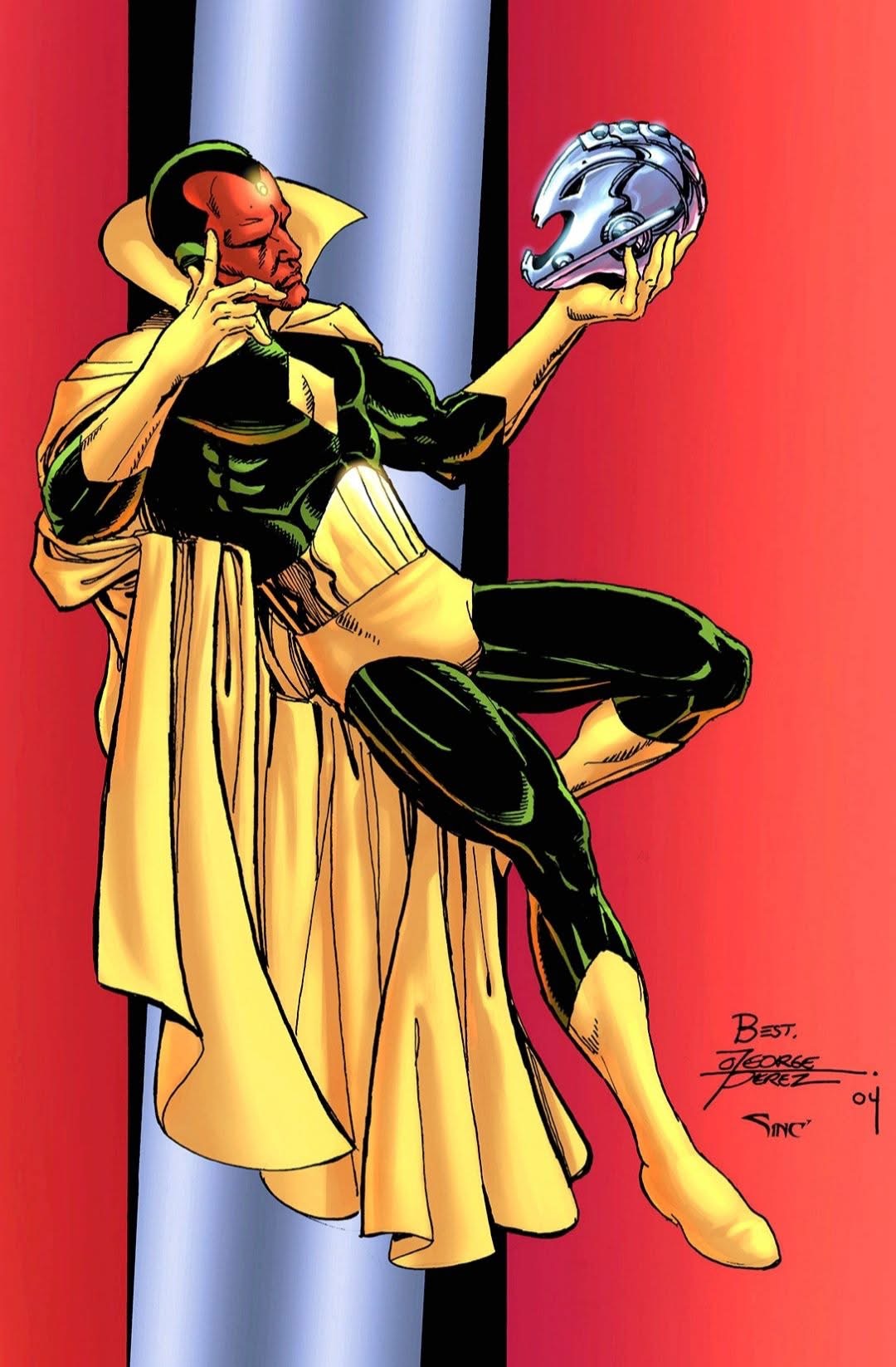 The Vision & Scarlet Witch from Modern Masters #2 George Perez