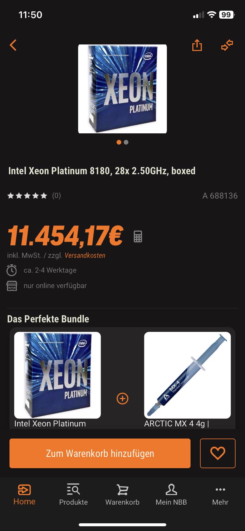 CPU Intel Xeon platinum 8180 2.50GHz Xdeep zen more expensive than Project. WHY? 🙂