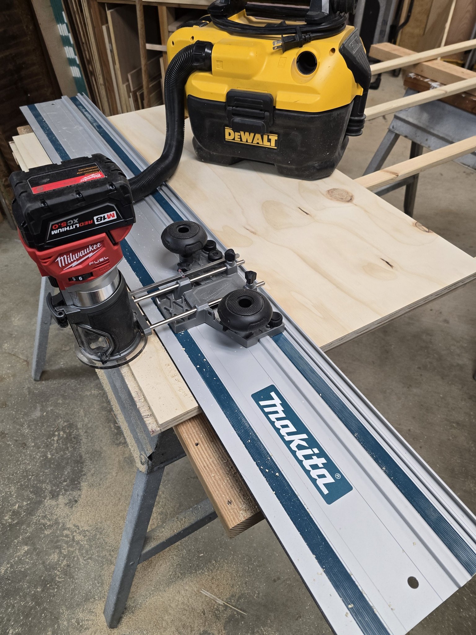 Router Guide Rail Adaptor compatible with Dewalt Trimmer for Plunge Saw