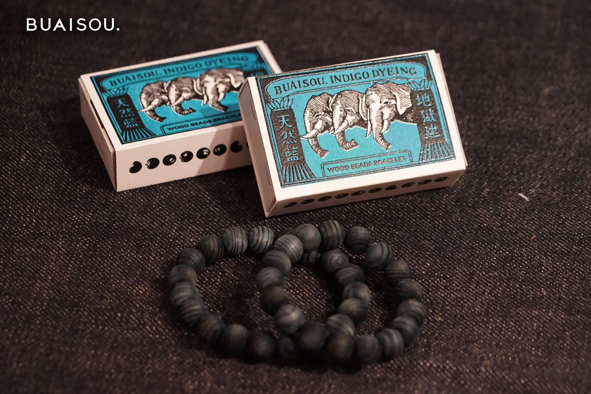 BUAISOU - YAKUSUGI BEAD BRACELET TAKE5最新引進以INDIGO 藍染作主打