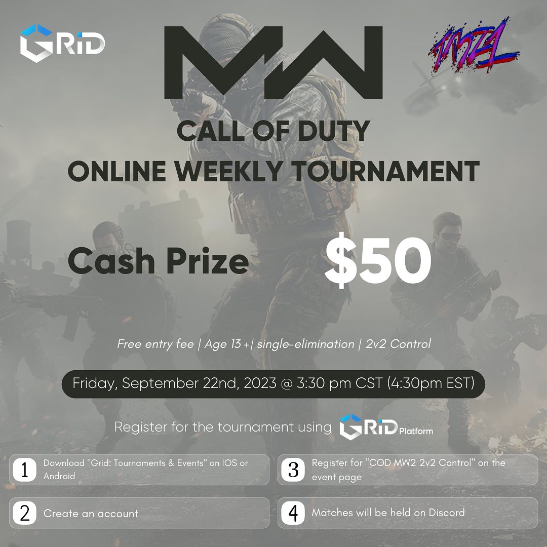 GRID - 🚨 COD WEEKLY ONLINE TOURNAMENT 🚨 The second online...